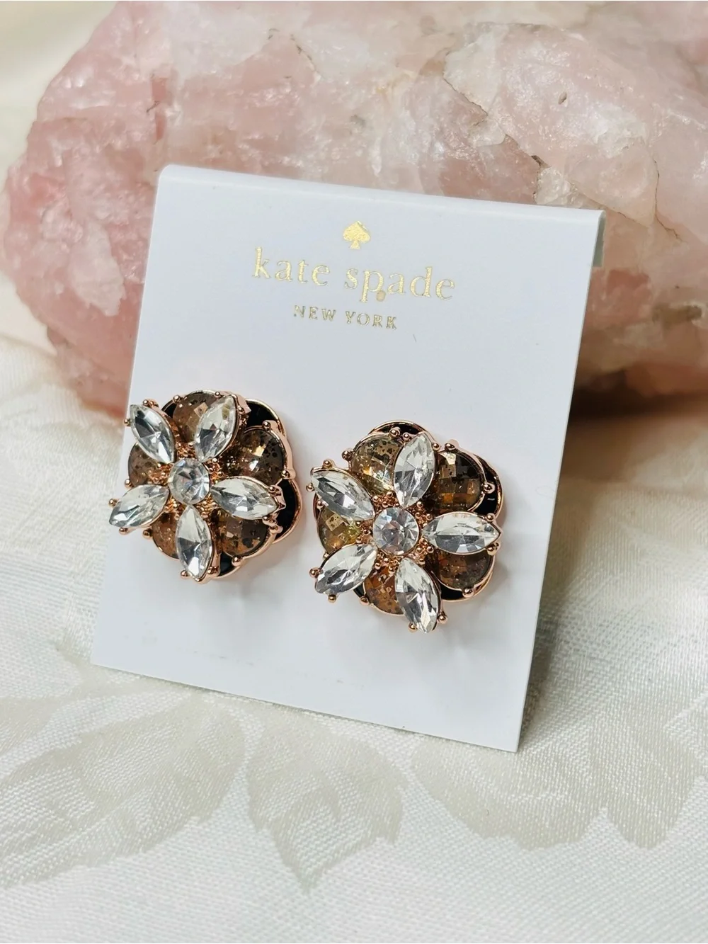 NWT Kate Spade Fame & Flowers Cluster Stud Earrings